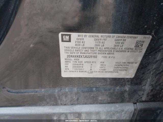 2018 CHEVROLET EQUINOX 2GNAXKEX7J6228160 Photo 8