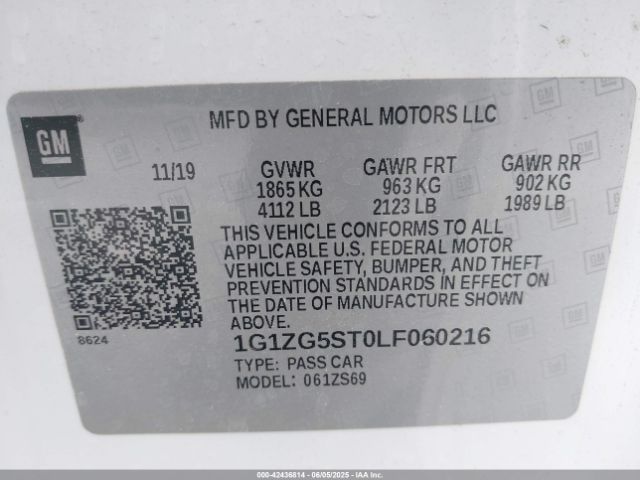 2020 CHEVROLET MALIBU 1G1ZG5ST0LF060216 Photo 8