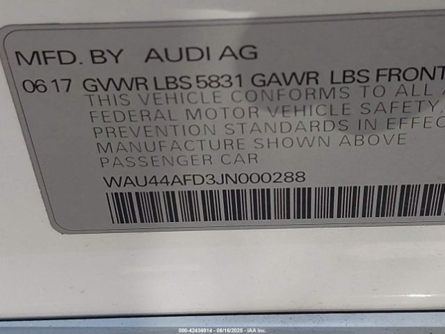 2018 AUDI A8 L WAU44AFD3JN000288 Photo 8