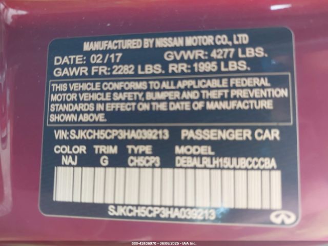 2017 INFINITI QX30 SJKCH5CP3HA039213 Photo 8