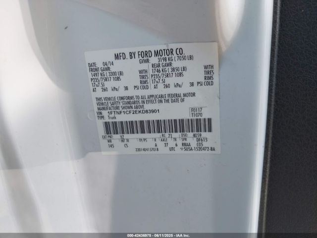 2014 FORD F-150 1FTNF1CF2EKD83901 Photo 8
