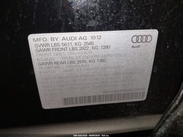 2013 AUDI Q5 WA1DGAFP8DA025858 Photo 8