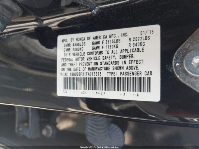 2015 ACURA TLX 19UUB2F31FA015815 Photo 8
