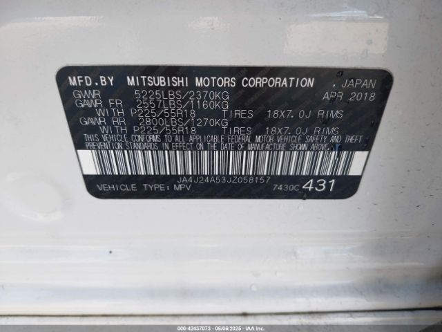 2018 MITSUBISHI OUTLANDER PHEV JA4J24A53JZ058157 Photo 8