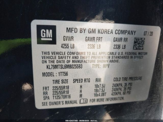 2021 CHEVROLET TRAILBLAZER KL79MTSL6MB025593 Photo 8