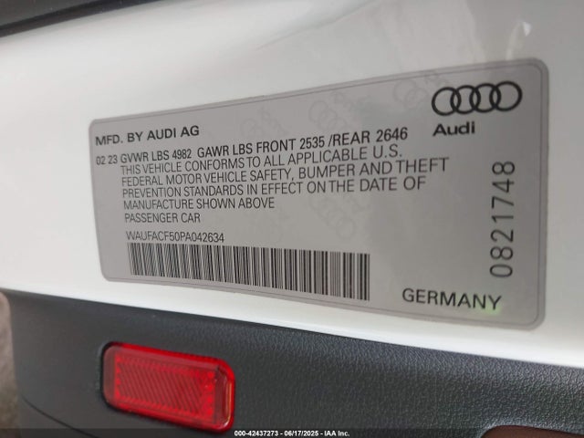 Audi 45 tfsi 2023 WAUFACF50PA042634 Image 9