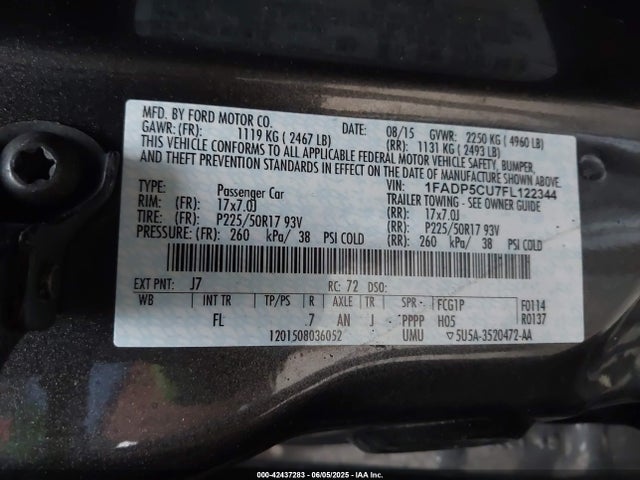 Ford 2015 2015 1FADP5CU7FL122344 Image 9