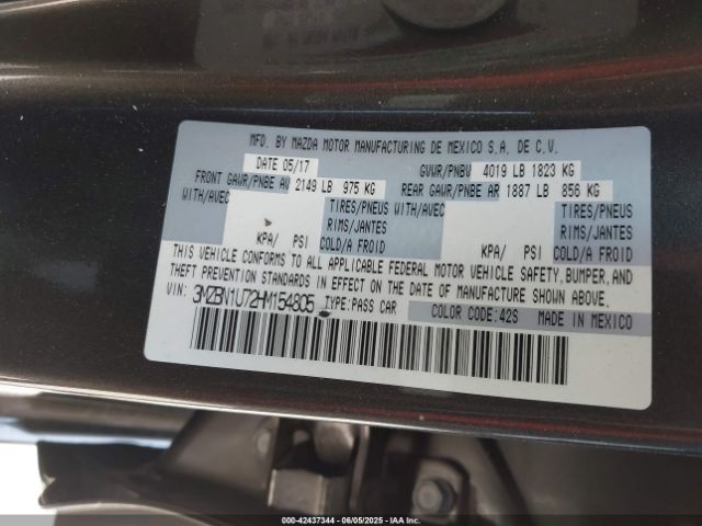 3MZBN1U72HM154805 Mazda Mazda3 Sport