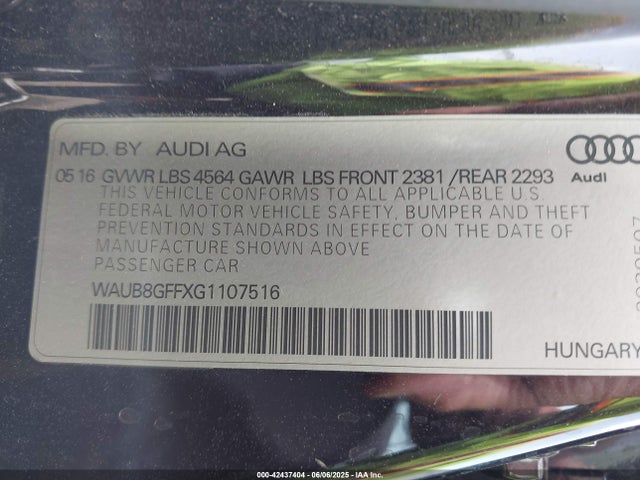2016 AUDI A3 WAUB8GFFXG1107516 Photo 8
