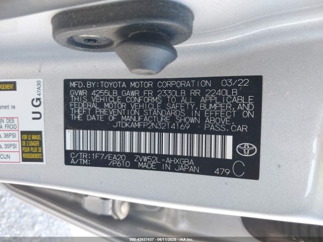 2022 TOYOTA PRIUS PRIME JTDKAMFP2N3214169 Photo 8