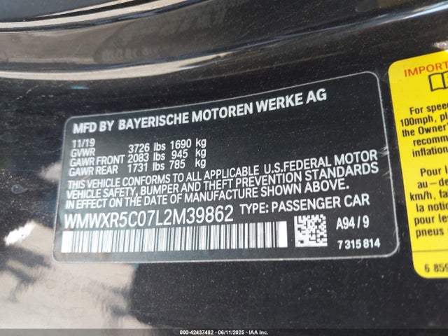 2020 MINI HARDTOP WMWXR5C07L2M39862 Photo 8