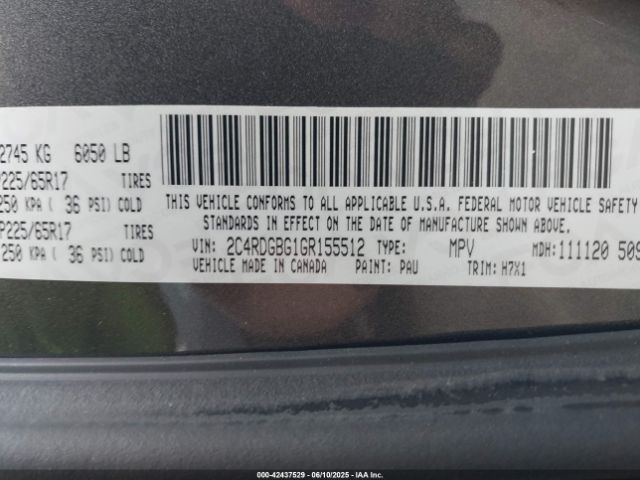 2016 DODGE GRAND CARAVAN 2C4RDGBG1GR155512 Photo 8