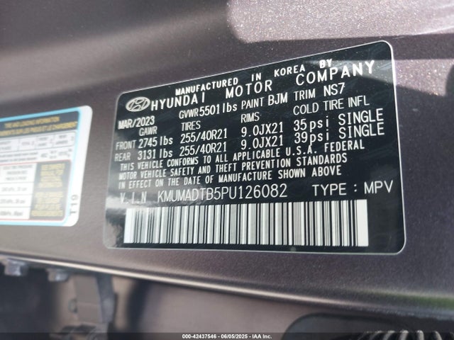 KMUMADTB5PU126082 Genesis t-gdi theta iii