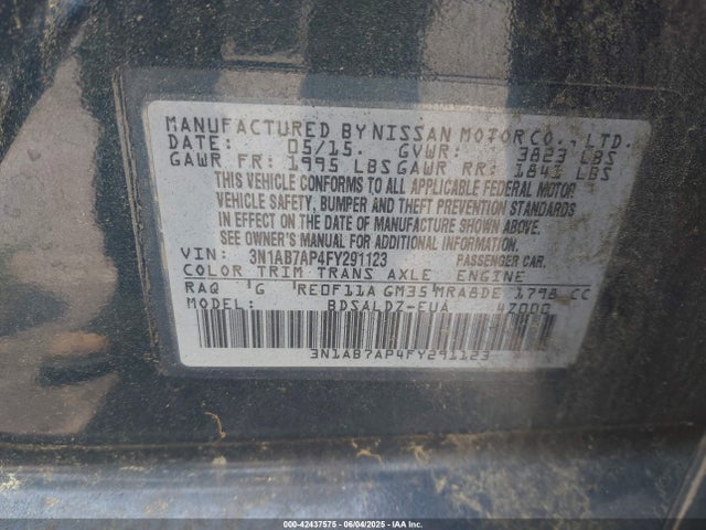3N1AB7AP4FY291123 Nissan SENTRA SV