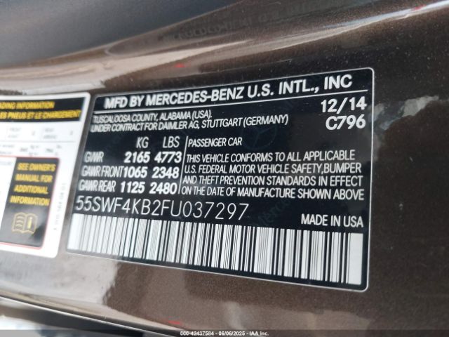 2015 MERCEDES-BENZ C 300 55SWF4KB2FU037297 Photo 8