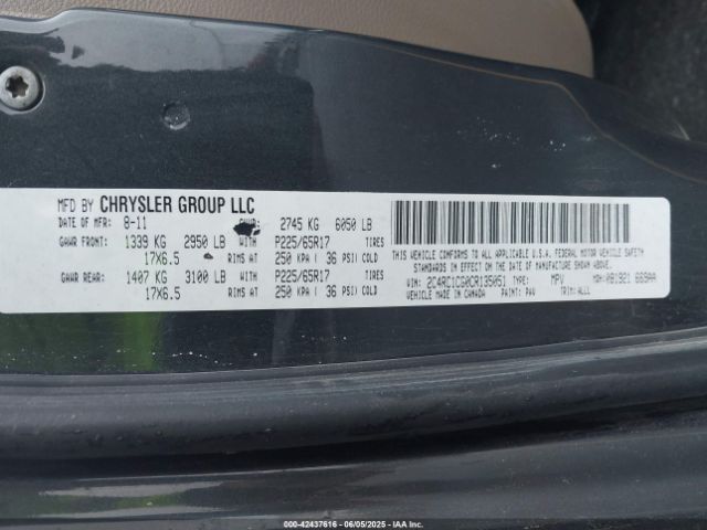 2012 CHRYSLER TOWN & COUNTRY 2C4RC1CG0CR135051 Photo 8