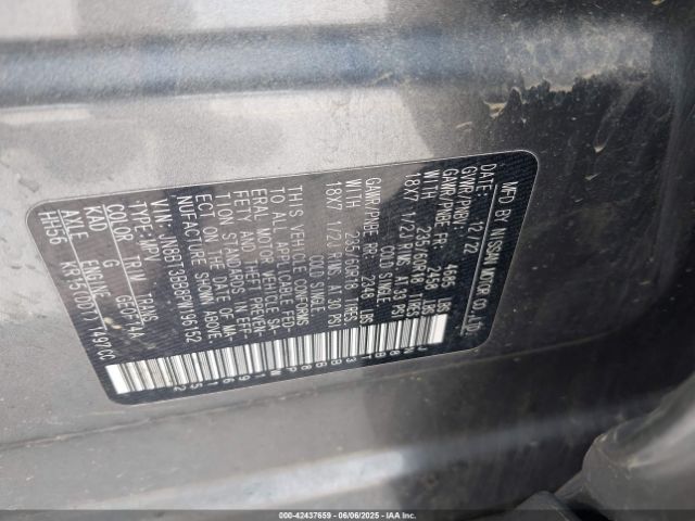 JN8BT3BB8PW196152 Nissan Rogue Sv Intelligent Awd