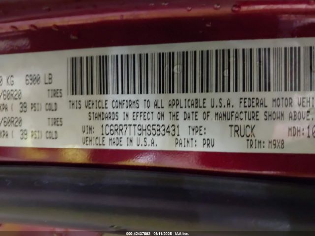 2017 RAM 1500 1C6RR7TT9HS583431 Photo 8