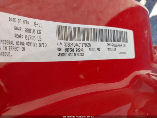 2012 FIAT 500C 3C3CFFDR4CT171658 Photo 8