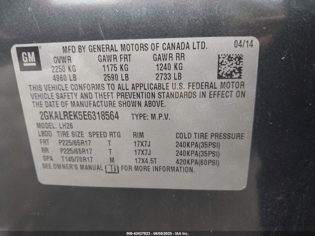 2GKALREK5E6318564 GMC Terrain Sle-2