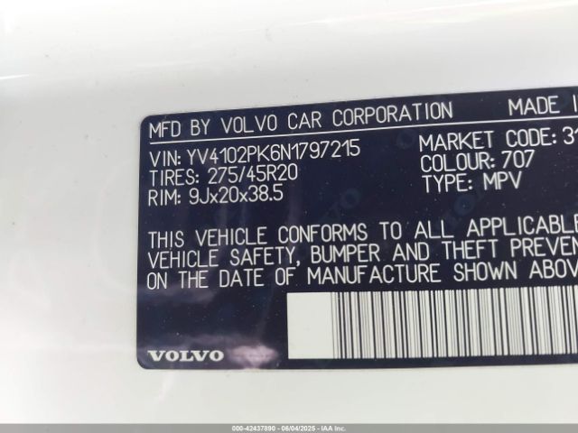 2022 VOLVO XC90 YV4102PK6N1797215 Photo 8