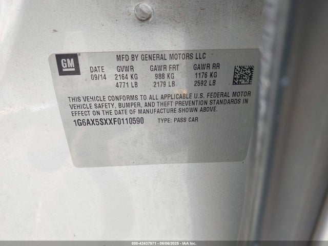 2015 CADILLAC CTS 1G6AX5SXXF0110590 Photo 8