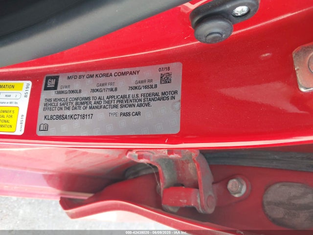 KL8CB6SA1KC718117 Chevrolet lv7 - mfi, variable valve timing, alum, gen 1 var 1