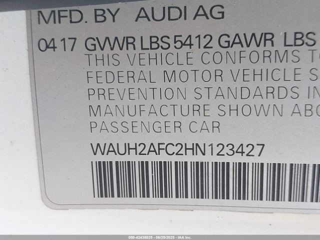 2017 AUDI A6 WAUH2AFC2HN123427 Photo 8