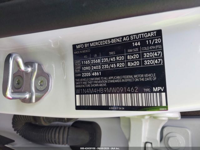 2021 MERCEDES-BENZ GLB 250 W1N4M4HB9MW091462 Photo 8
