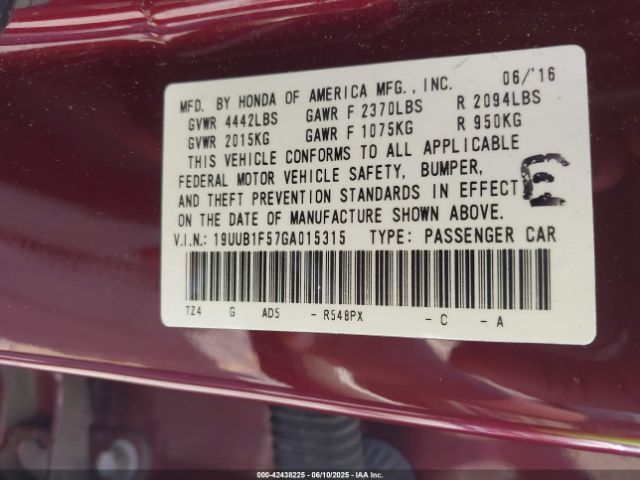 2016 ACURA TLX 19UUB1F57GA015315 Photo 8
