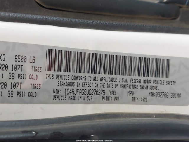 1C4RJFAG9JC370379 Jeep 2018