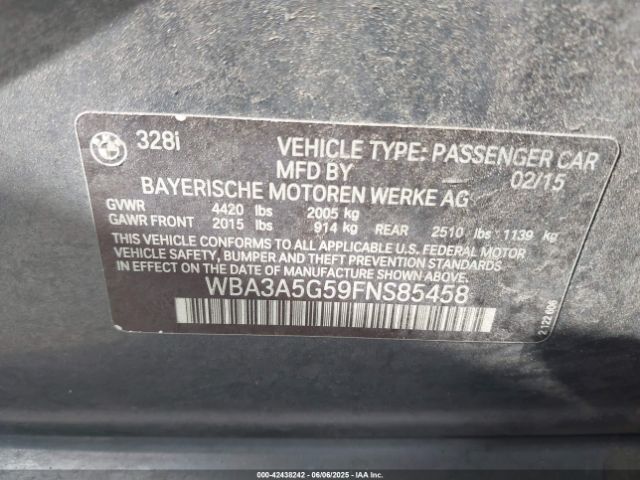 WBA3A5G59FNS85458 BMW 328I