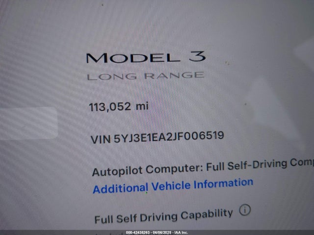 2018 TESLA MODEL 3 5YJ3E1EA2JF006519 Photo 8