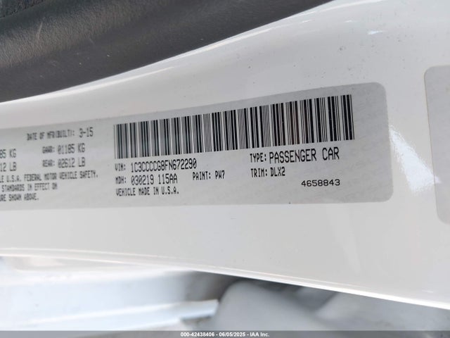 Chrysler 200 2015 1C3CCCCG8FN672290 Image 9