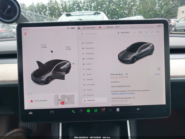 5YJ3E1EB7KF413312 Tesla MODEL 3