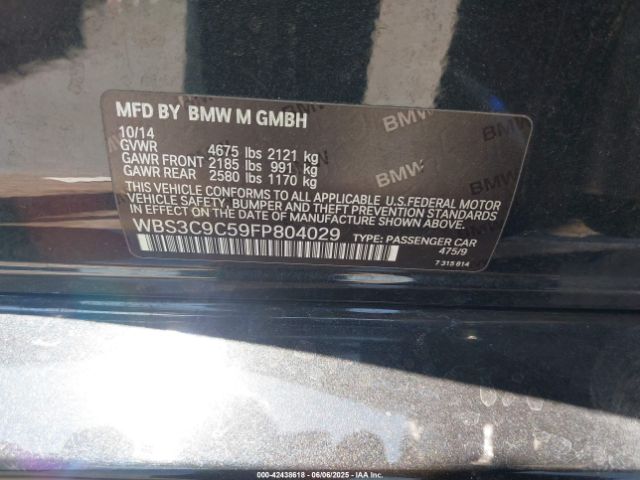 WBS3C9C59FP804029 BMW M3