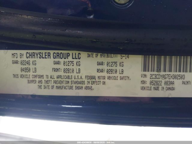2014 DODGE CHALLENGER 2C3CDYAG7EH302503 Photo 8