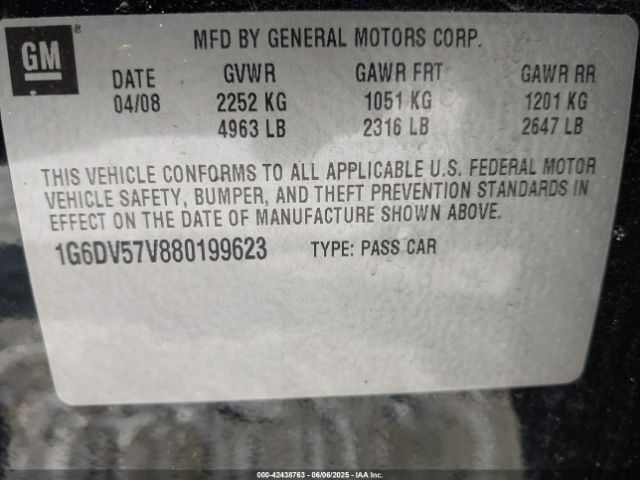 2008 CADILLAC CTS 1G6DV57V880199623 Photo 8
