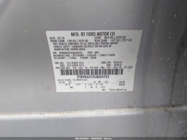 2FMHK6DTXGBA04243 Ford Flex Limited