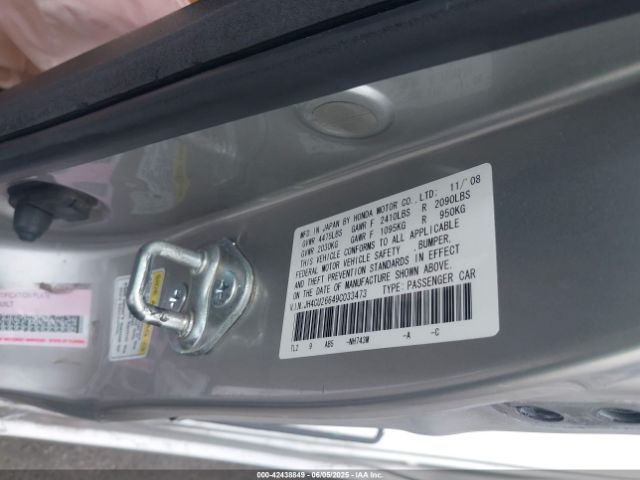 2009 ACURA TSX JH4CU26649C033473 Photo 8