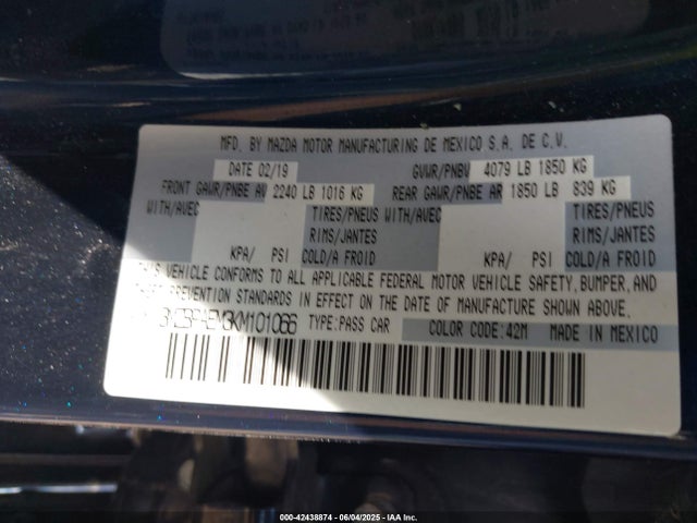 3MZBPAEM3KM101066 Mazda py cylinder deactivation