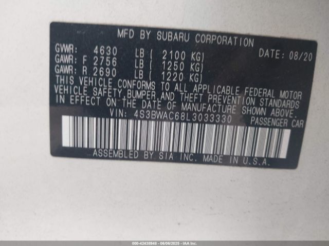 4S3BWAC68L3033330 Subaru u5