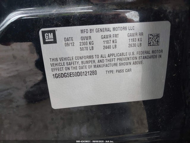2013 CADILLAC CTS 1G6DG5E50D0121280 Photo 8