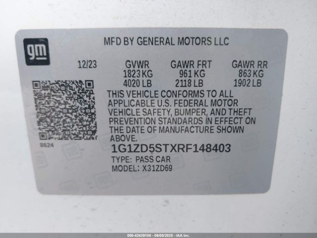 2024 CHEVROLET MALIBU 1G1ZD5STXRF148403 Photo 8