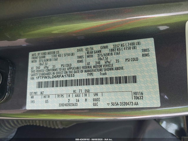 Ford F-150 Xlt 2024 1FTFW3LD6RFA17033 Image 9