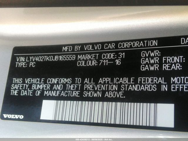 2018 VOLVO S60 INSCRIPTION LYV402TK0JB165559 Photo 8