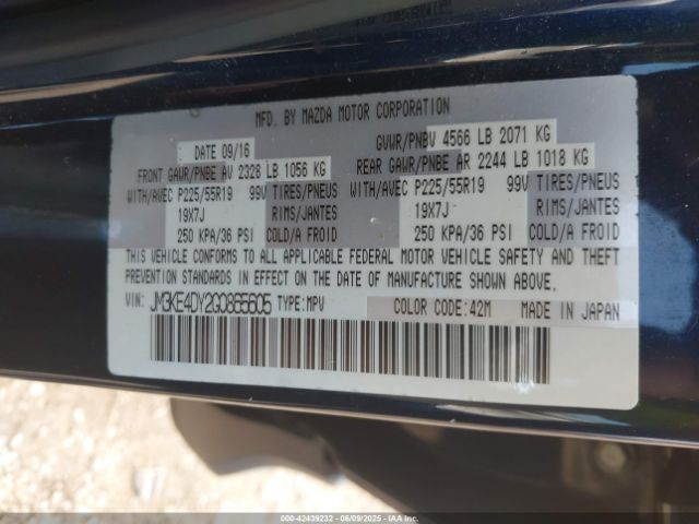 JM3KE4DY2G0865605 Mazda Cx-5 Grand Touring
