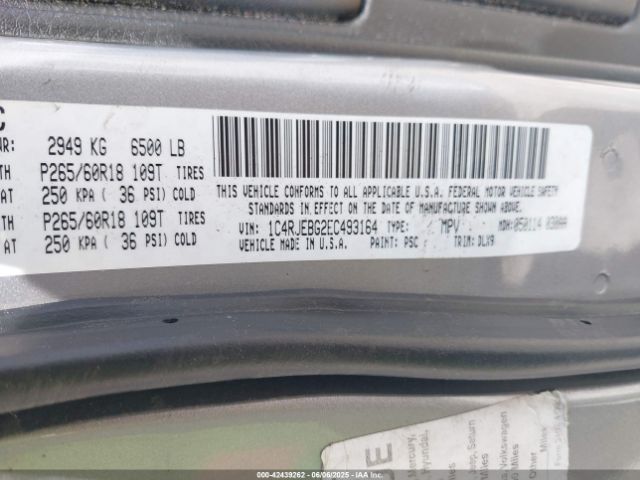 2014 JEEP GRAND CHEROKEE 1C4RJEBG2EC493164 Photo 8