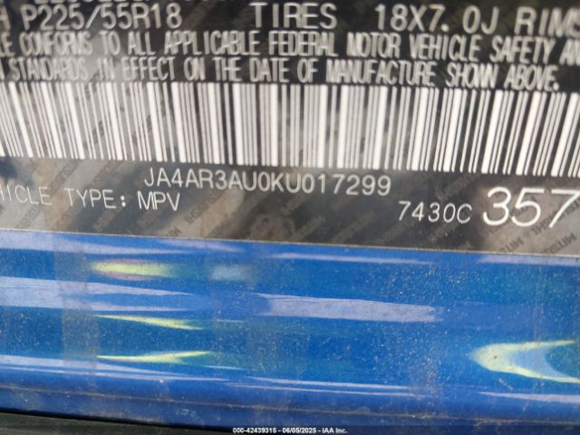 2019 MITSUBISHI OUTLANDER SPORT JA4AR3AU0KU017299 Photo 8