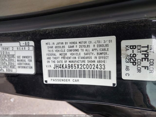 2002 ACURA RL JH4KA965X2C002433 Photo 8